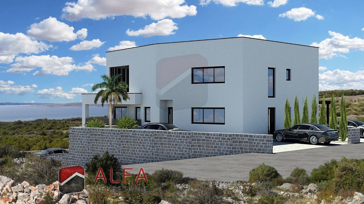 Vodice, novogradnja, prodaje se stan u prizemlju s pogledom na more 