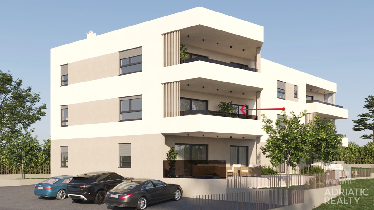 Vodice, moderan trosobni apartman s pogledom na more