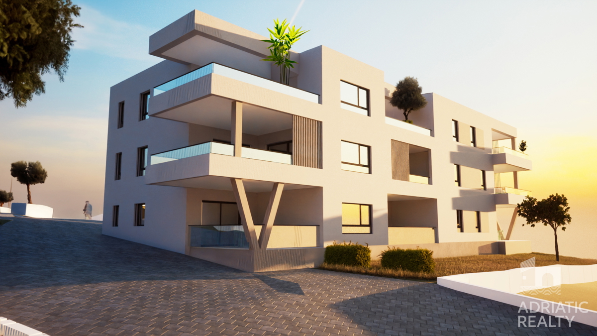 Vodice, apartman s dvije spavaće sobe i pogledom na more