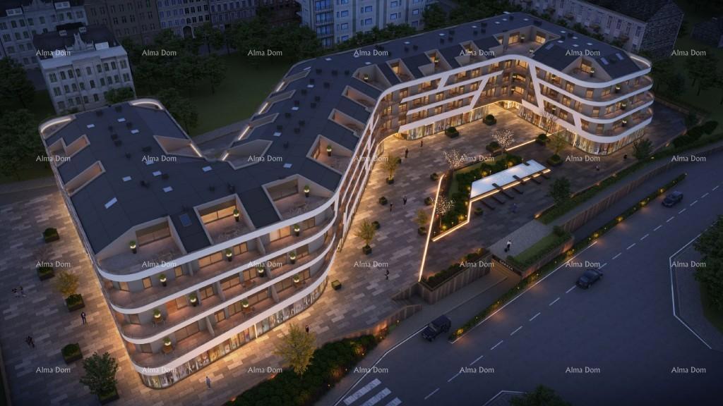 Poreč, im Bau befindliches Wohn- und Geschäftshaus mit Wohnungen und Tiefgaragen