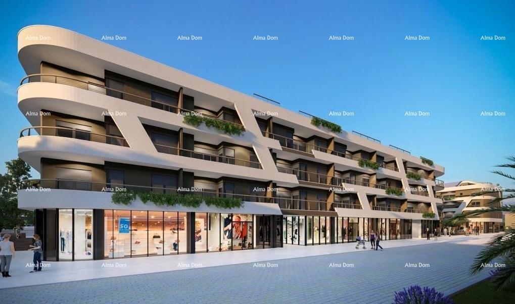 Poreč, residential and commercial building under construction with apartments and underground garages