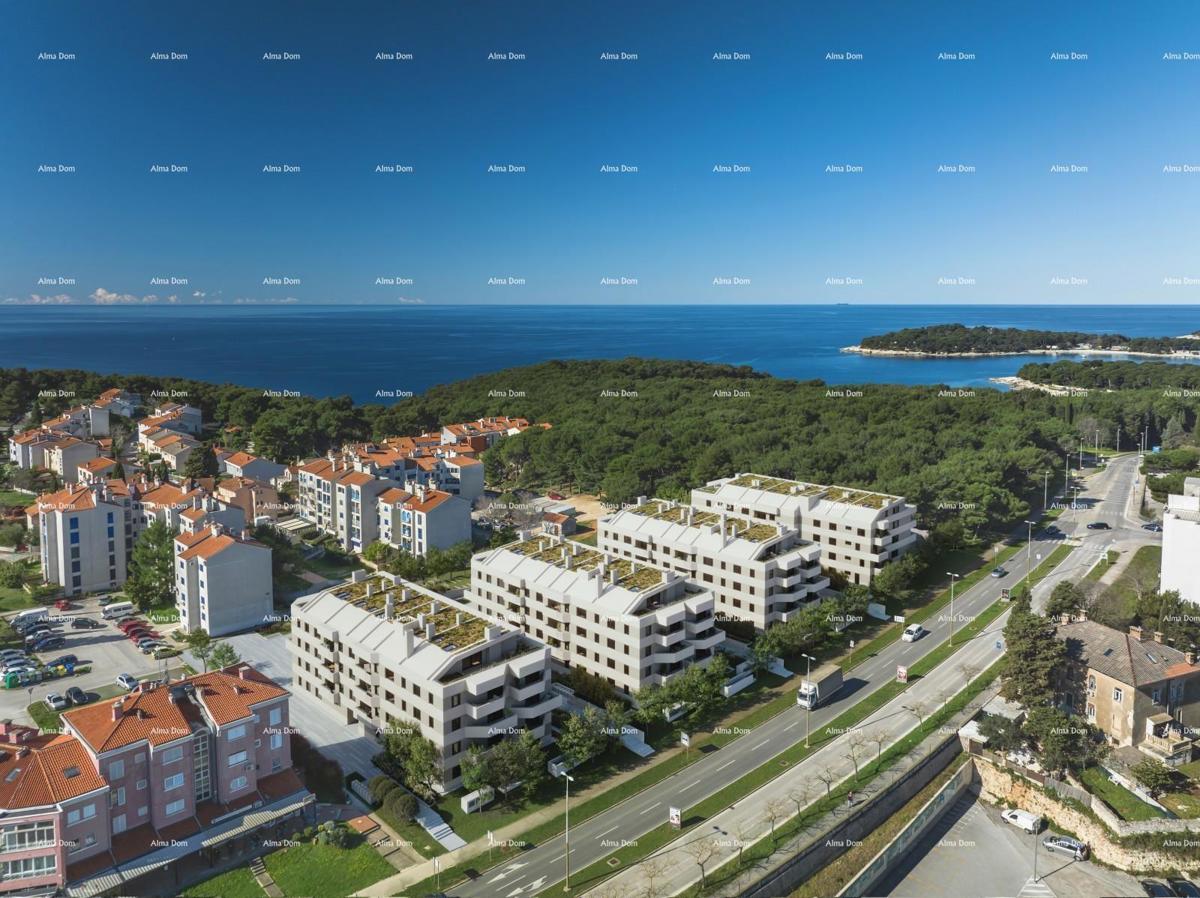 Prodaja stanova u novom stambenom projektu na eksluzivnoj lokaciji, 300 m od mora, Pula, Stoja, Valkane.