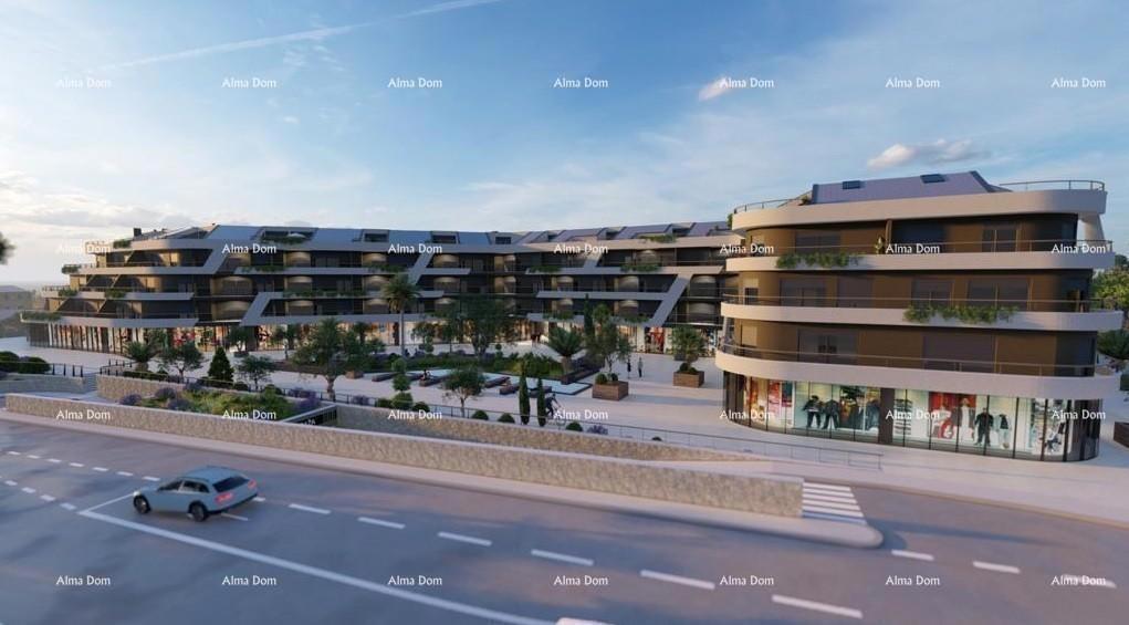 Poreč, stambeno poslovni objekt u gradnji sa apartmanima i podzemnim garažama