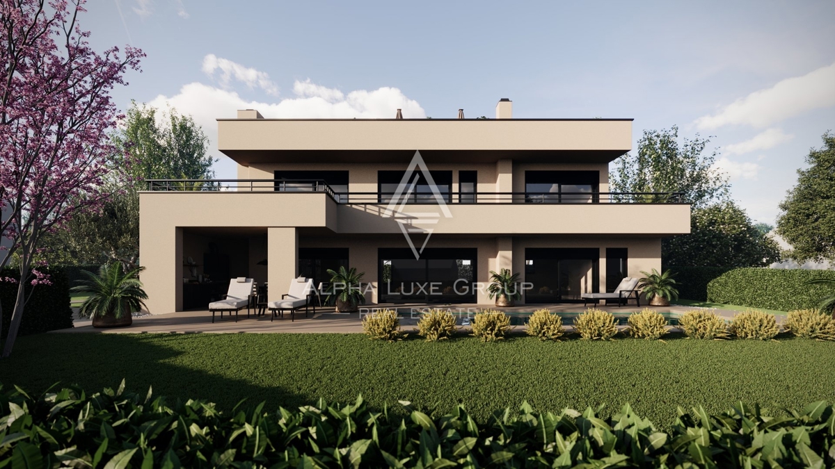 Istra, Poreč: Suvremena vila s panoramskim pogledom na more