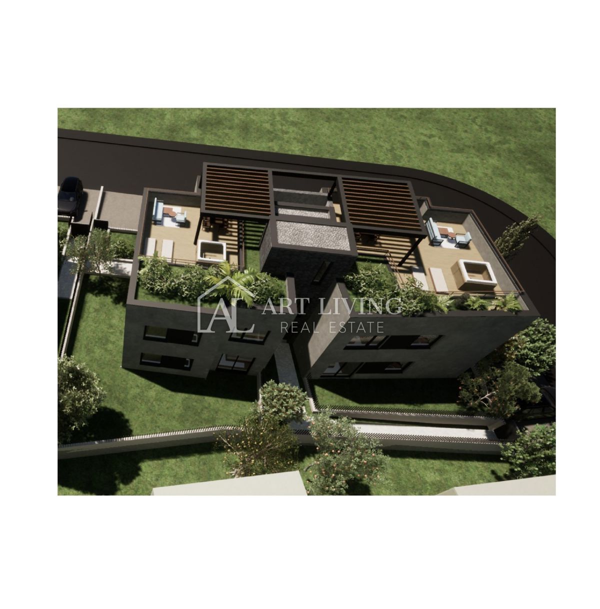 Istra, Poreč, luksuzni penthouse s strešno teraso in pogledom na morje na odlični lokaciji