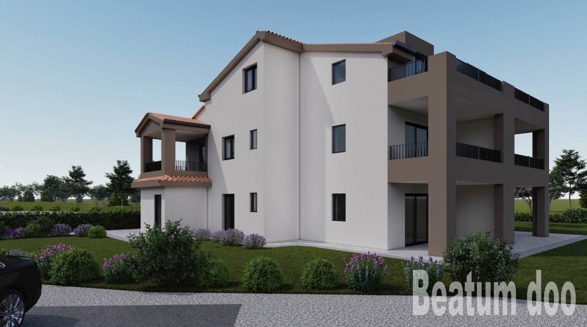 Stan  A.u prizemlju sa vrtom,novogradnja,okolica Poreča