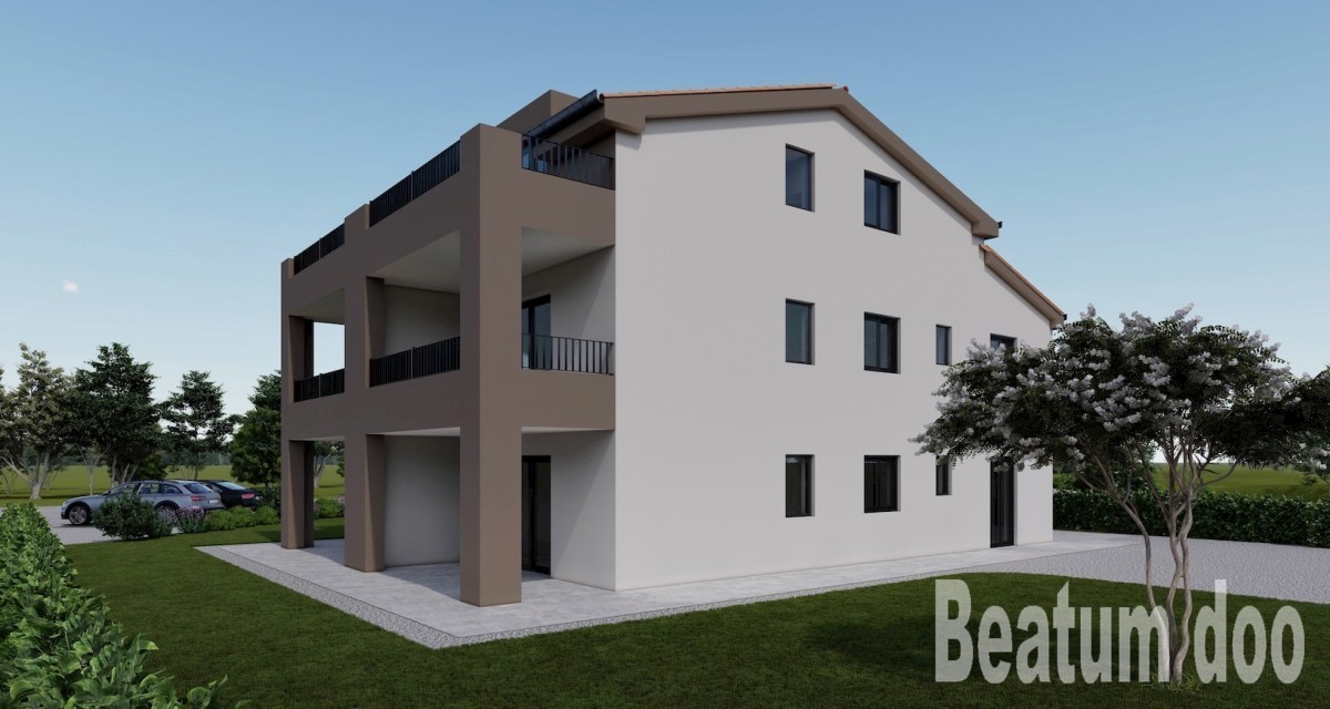 Stan B.u prizemlju sa vrtom,novogradnja,okolica Poreča