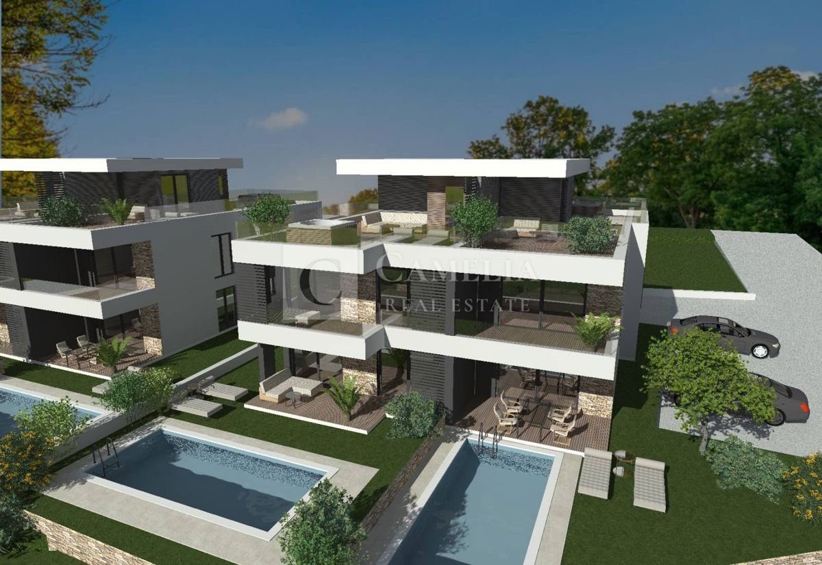 Istra stan sa bazenom novogradnja okolica Novigrada