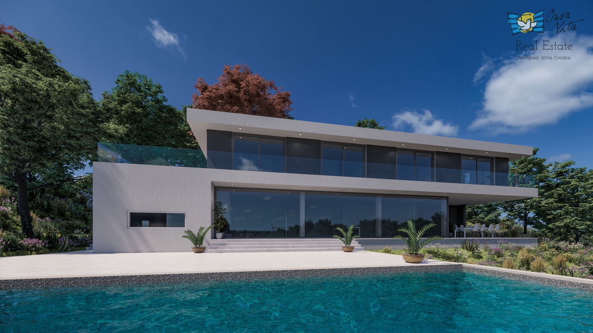 Moderne Villa im Bau in der Nähe von Vižinada, 15 km vom Meer und der Stadt Poreč entfernt!
