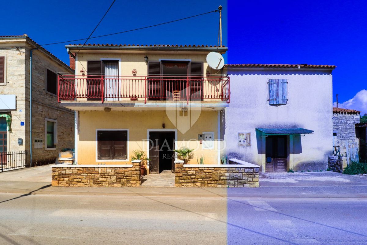 Poreč, okolica, hiša s tremi apartmaji in poslovnimi prostori 200 m od morja!