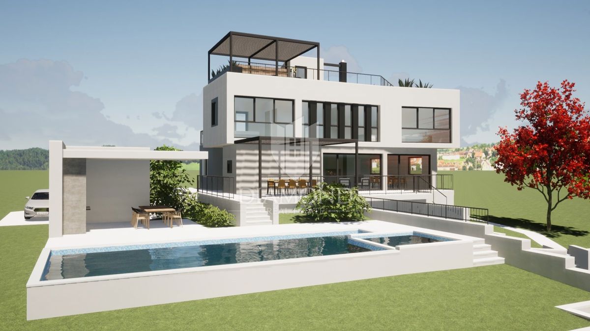 Poreč, okolica, impozantna vila s pogledom na morje!