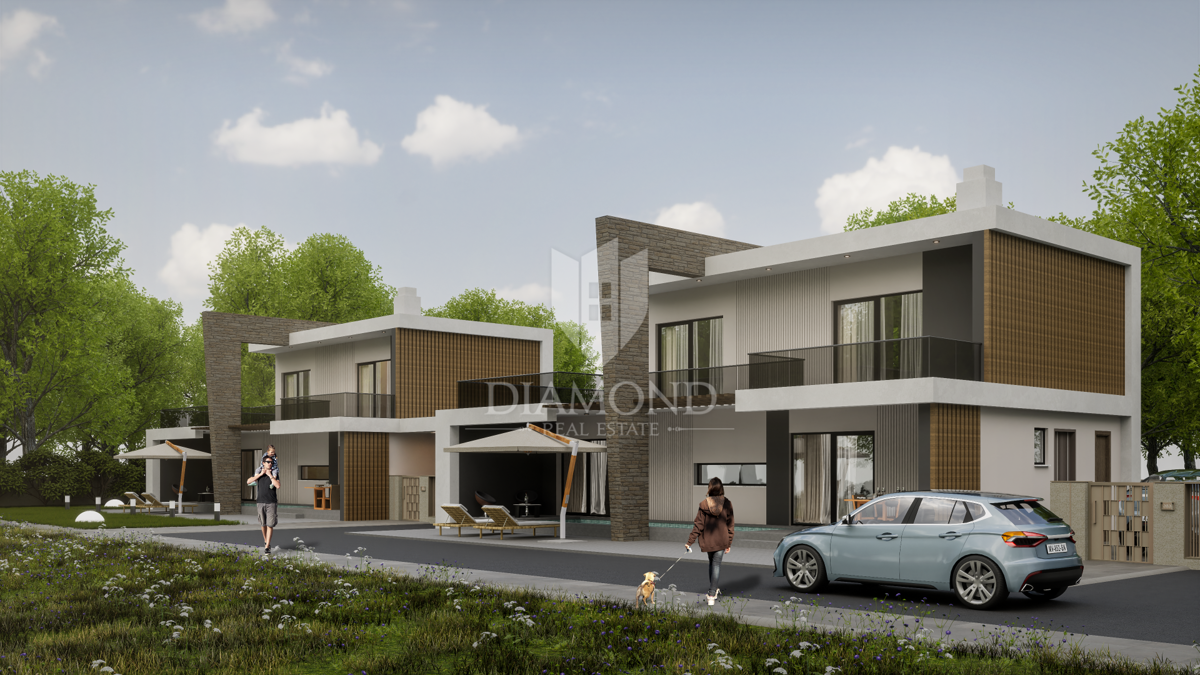 Poreč, okolica, moderna kuća blizu mora sa bazenom!