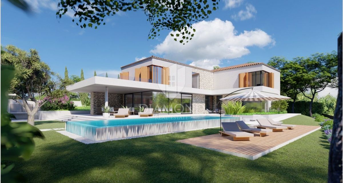 Poreč okolica, opremljena moderna vila sa panoramskim pogledom! 