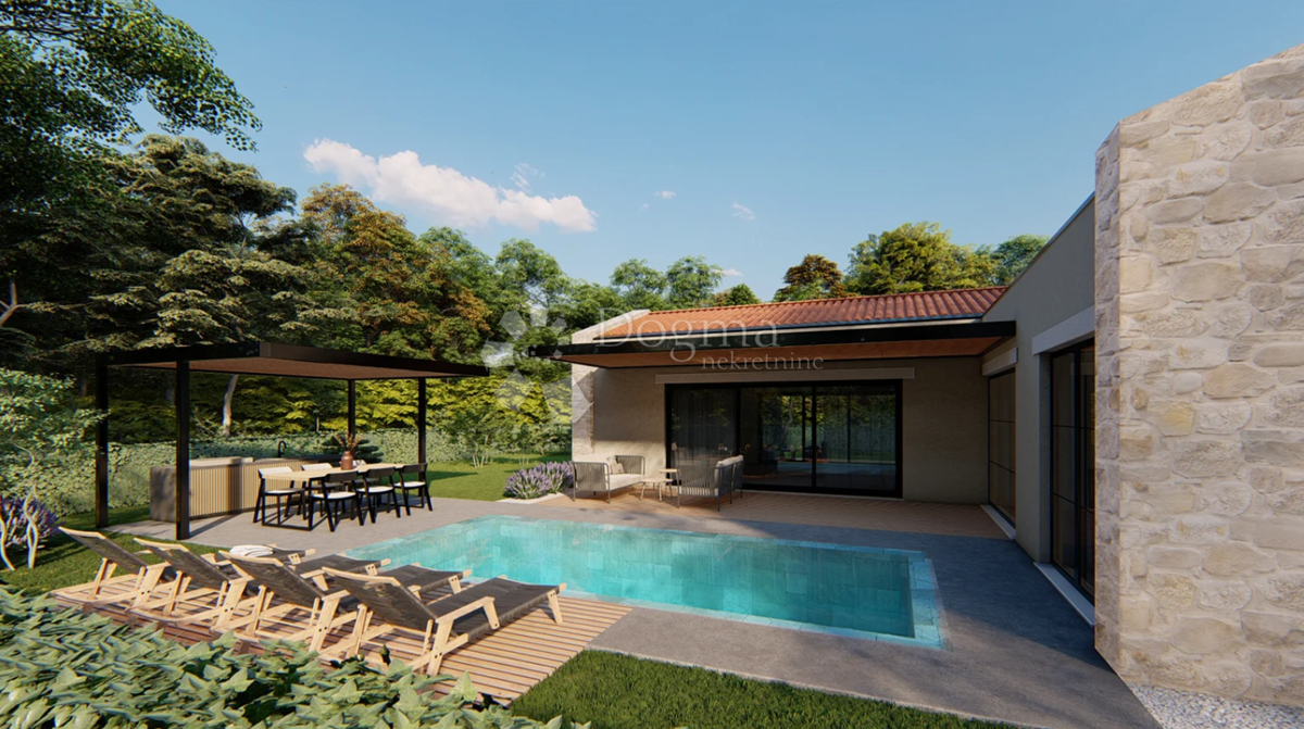 NOVOGRADNJA! PRIZEMNICA S BAZENOM-KLJUČ U RUKE