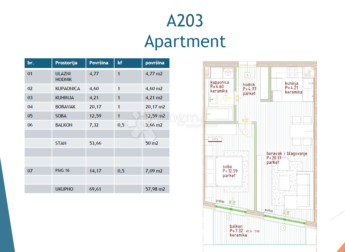 NEUES GEBÄUDE POREČ - WOHNUNG A203 / 1 SCHLAFZIMMER
