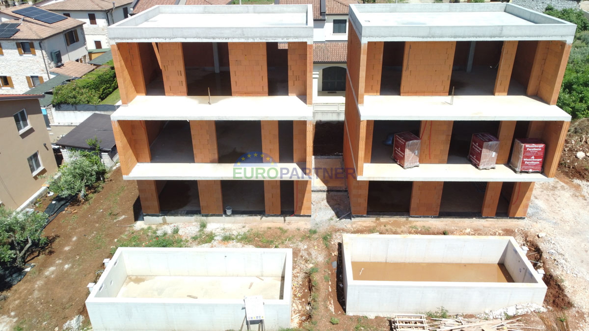 Istria, Poreč, modern house with pool and sea view