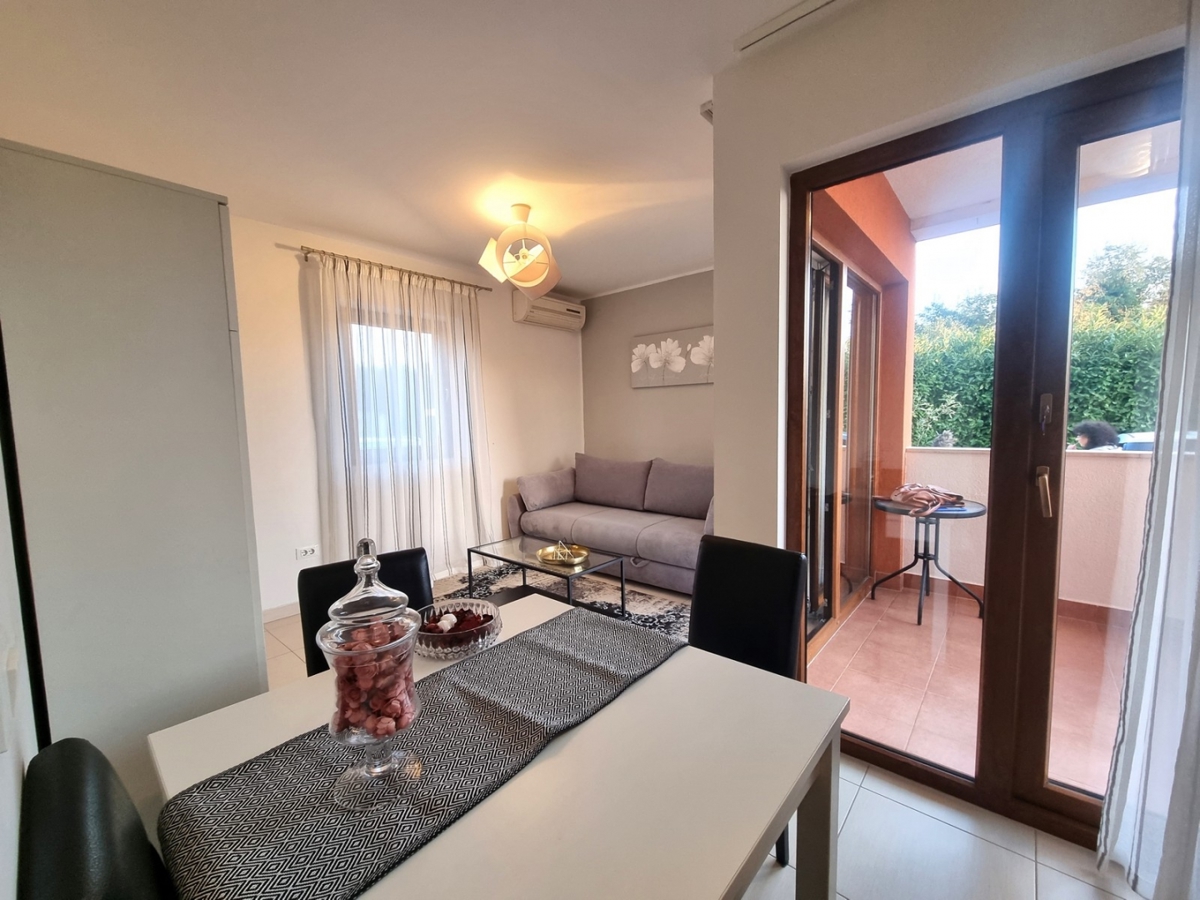 NOVIGRAD! Čudovito stanovanje v pritličju z eno spalnico