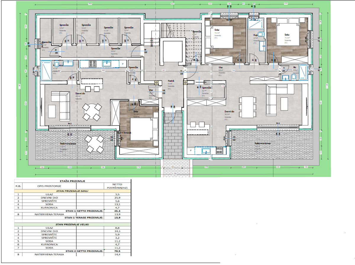 New building, ground floor apartment with garden