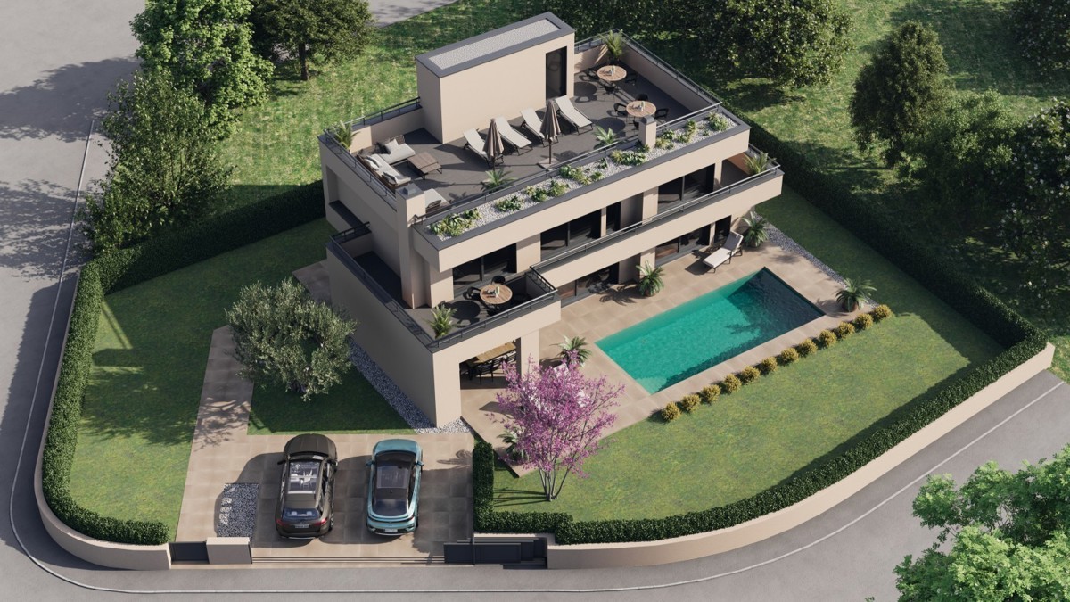 Luxusvilla mit Pool und Meerblick zu verkaufen in Istrien, Poreč Umbebung