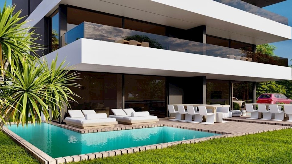 Poreč, cca 2500 m, Neubau Wohnung in Bau