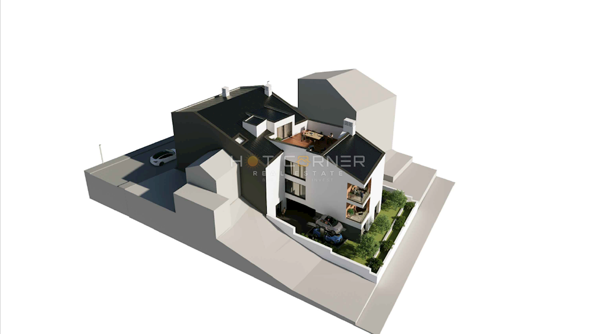 Veruda, Pula - luksuzni penthouse, pogled more, krovna terasa 47m2