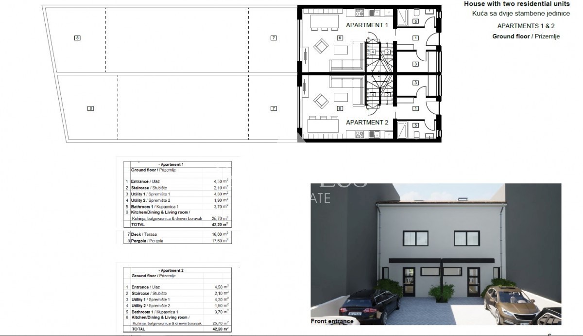 Reihenhaus in der Nähe von Poreč, nur 2 km vom Meer entfernt