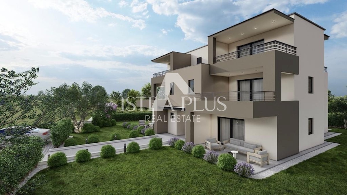 Tar-Vabriga, New apartments 2 km from the sea, Apartment A ground floor with yard