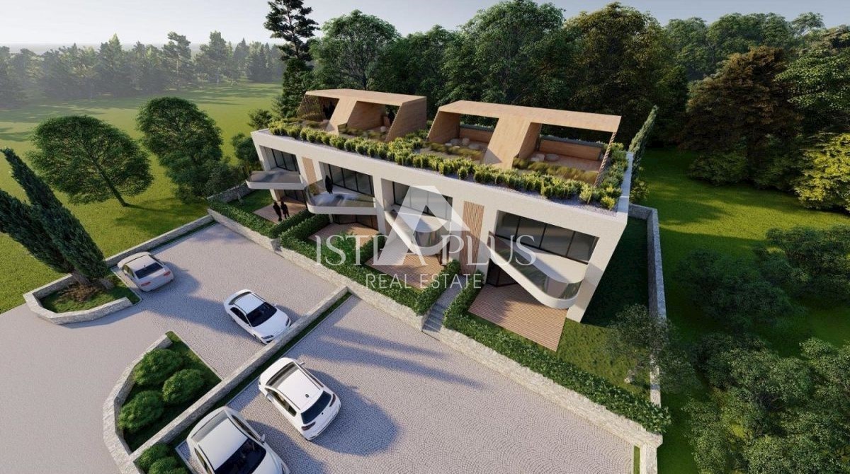 Stanovi sa krovnom terasom i pogledom na more - Tar