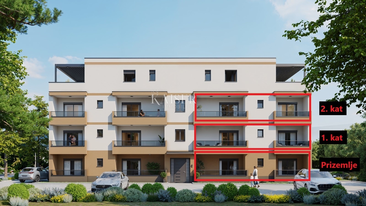 Poreč area, Istra - apartment 70m2 in a new building with an elevator 