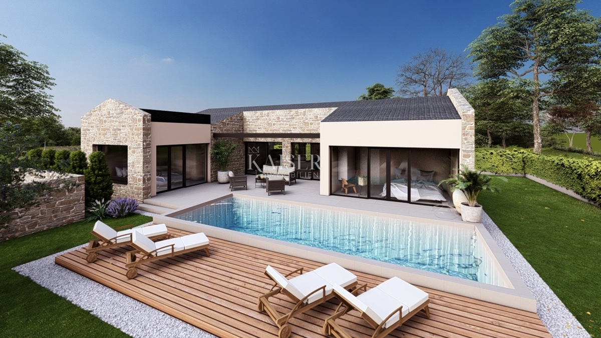 Istrien - Poreč, luxuriöse und moderne einstöckige Villa in Meeresnähe