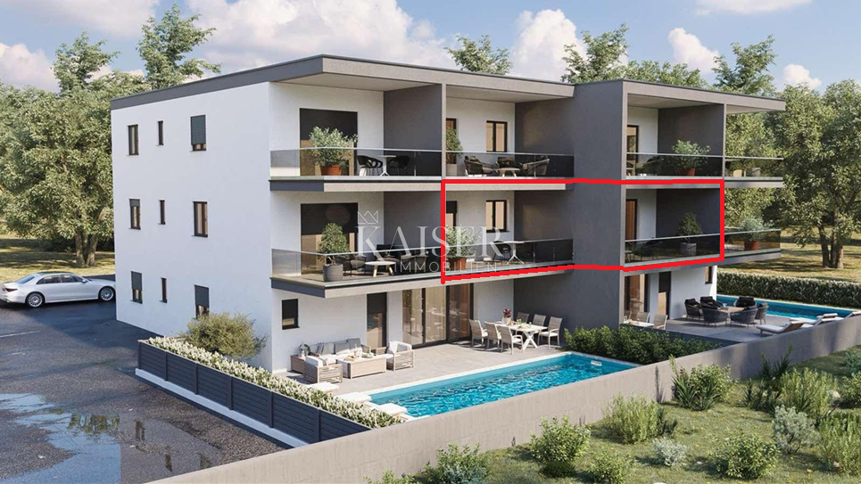 Istra, Novigrad - dvosoban stan sa dnevnim boravkom, 66m2; prvi kat