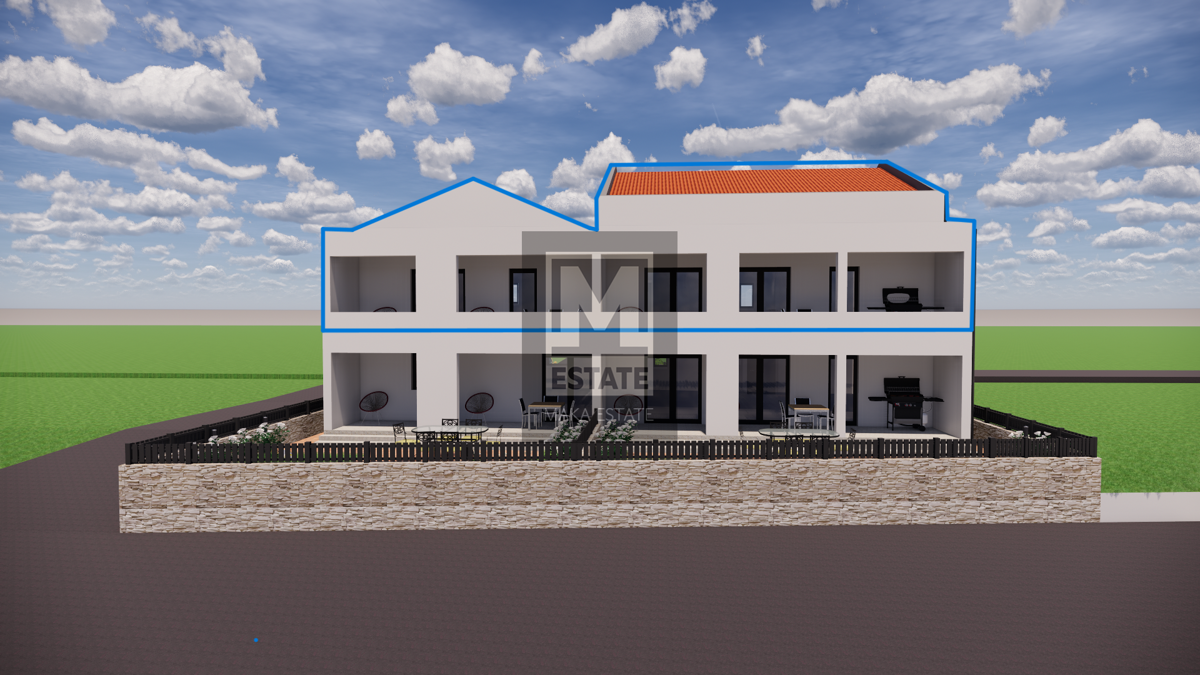 Poreč, surroundings, Large apartment 170 m2 in the Roh-bau phase