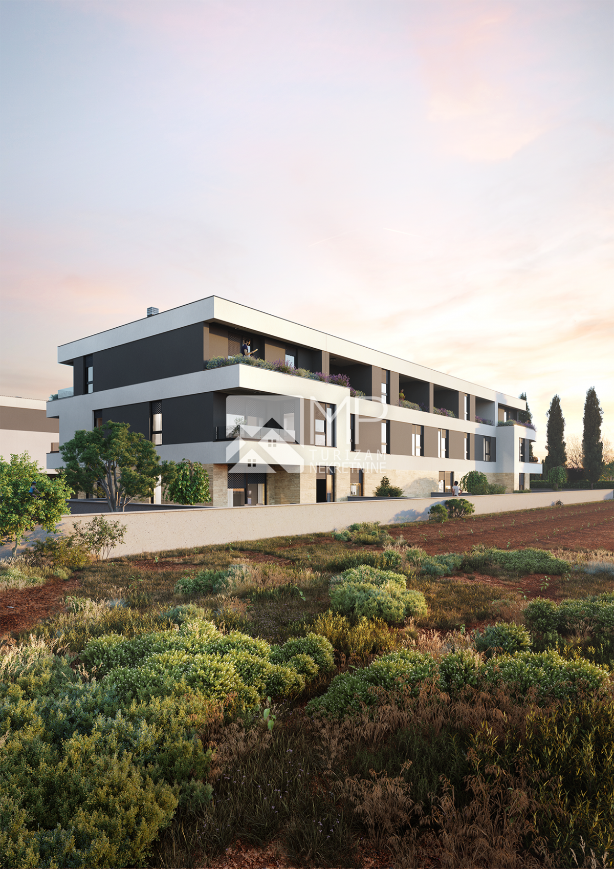 Štinjan,  dvosoban stan u prizemlju s vrtom od 57m2, parking, spremište
