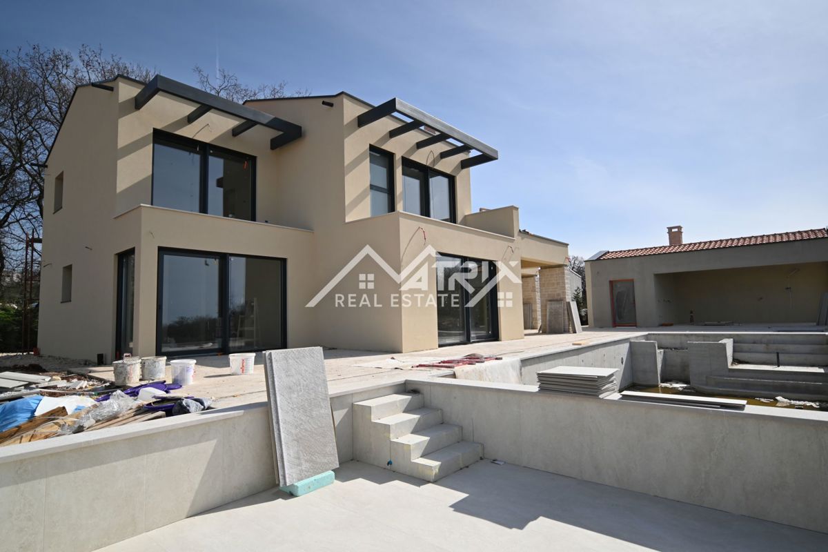 Poreč okolica, luksuzna kuća na rubu sela s panoramskim pogledom