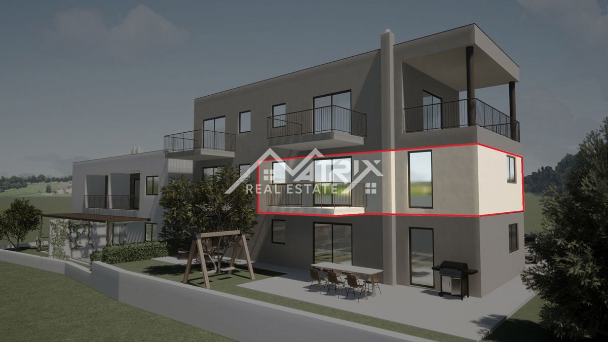 Poreč area, apartment in a new building on the first floor