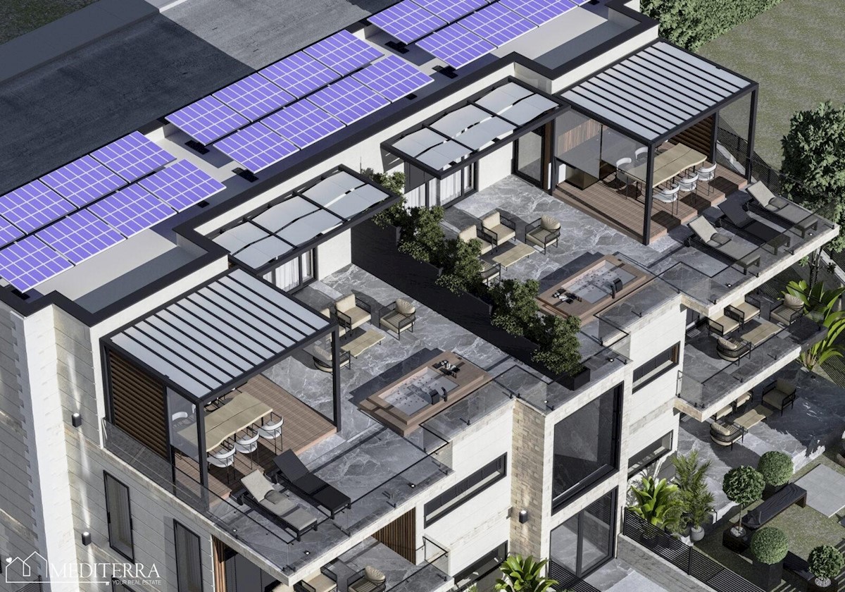 Moderna novogradnja, dvoetažni apartma D s pogledom na morje, blizu Poreča, Istra