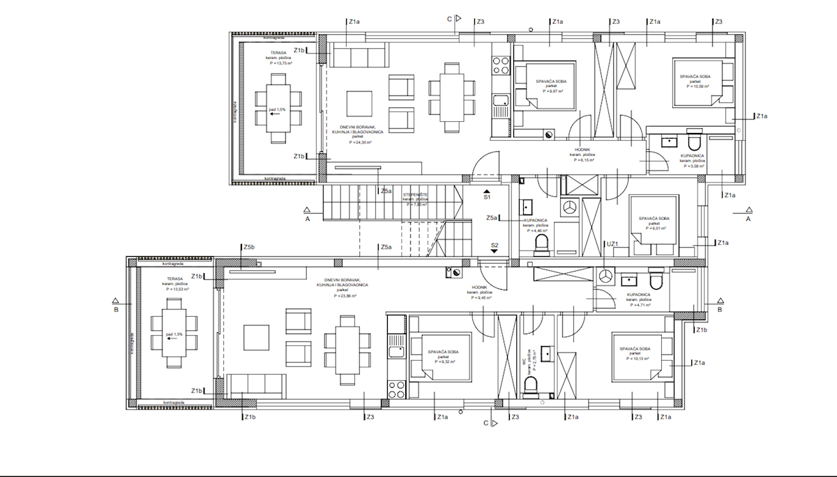 Novogradnja Brodarica, 450m od plaže, stan 78,18 m2, 1. kat