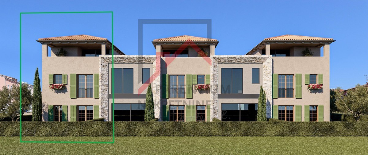 Istra, Poreč - Moderna kuća  u nizu s vlastitim vrtom i tri spavaće sobe - u izgradnji