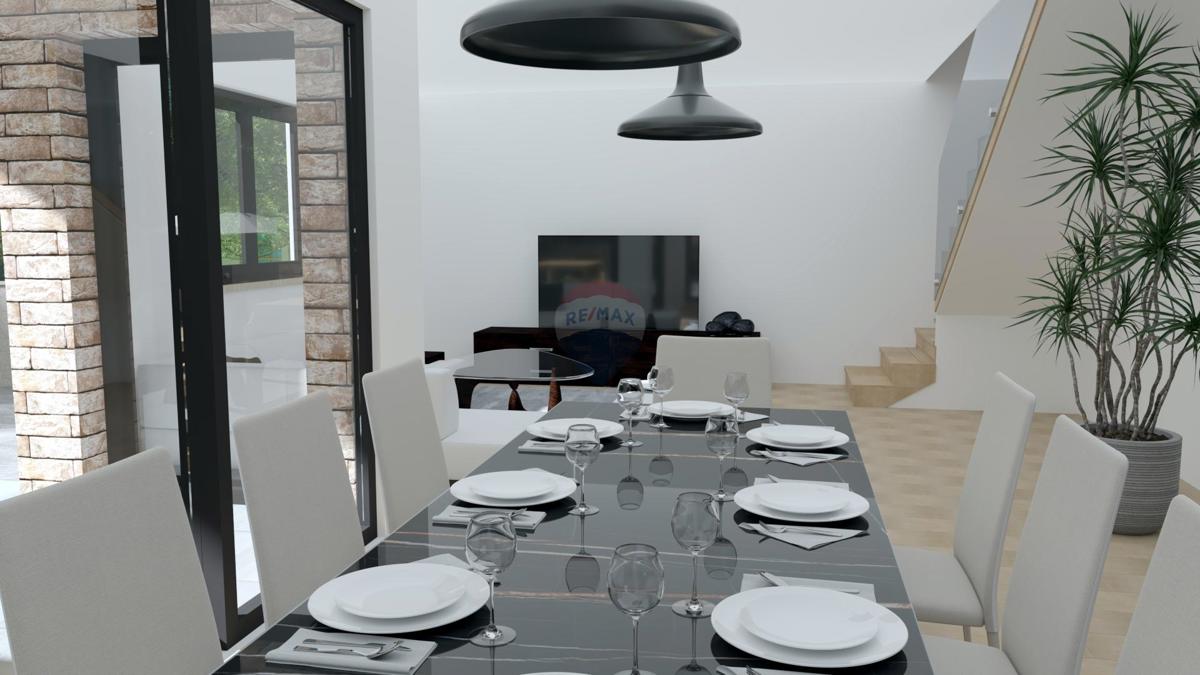 Poreč, okolica, dvojnica u izgradnji sa pogledom na prirodu