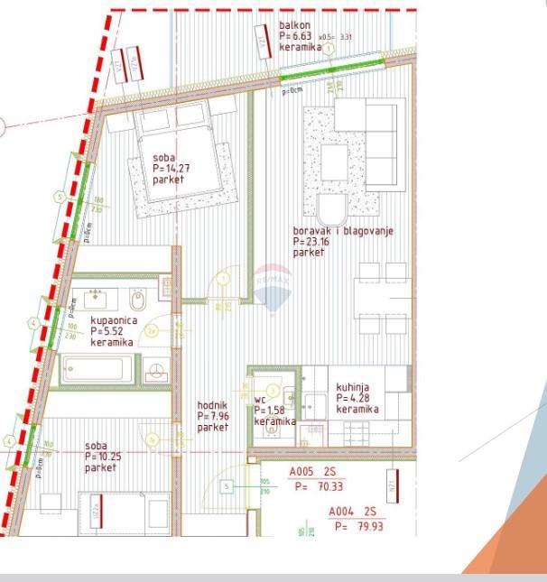 Wohnung Poreč, 73,65m2