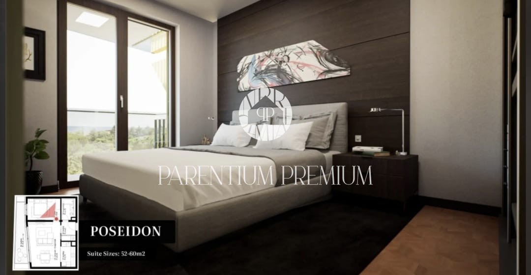 Luxurious new building 800m from the sea with a balcony, storage room and garage