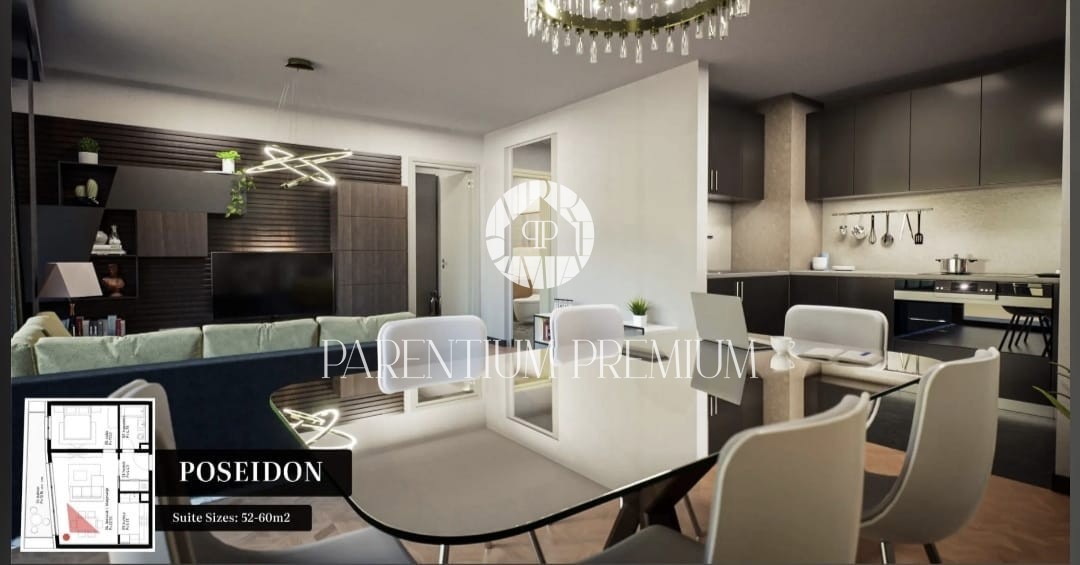 Excellent new apartment with terrace and beautiful view 800m from the sea
