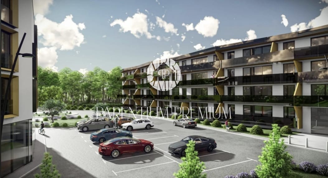 Apartment on the ground floor with a terrace in a new modern building 800m from the sea