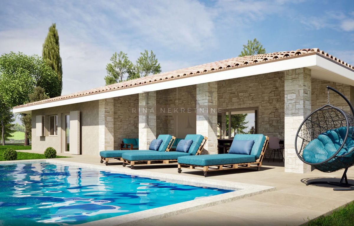 ISTRA-POREČ, NISKOENERGETSKA KUĆA S BAZENOM I POGLEDOM NA MORE