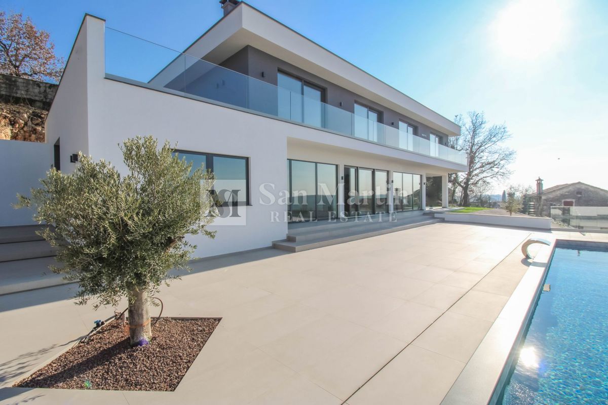 Poreč, surroundings, unique luxury villa with panoramic sea view