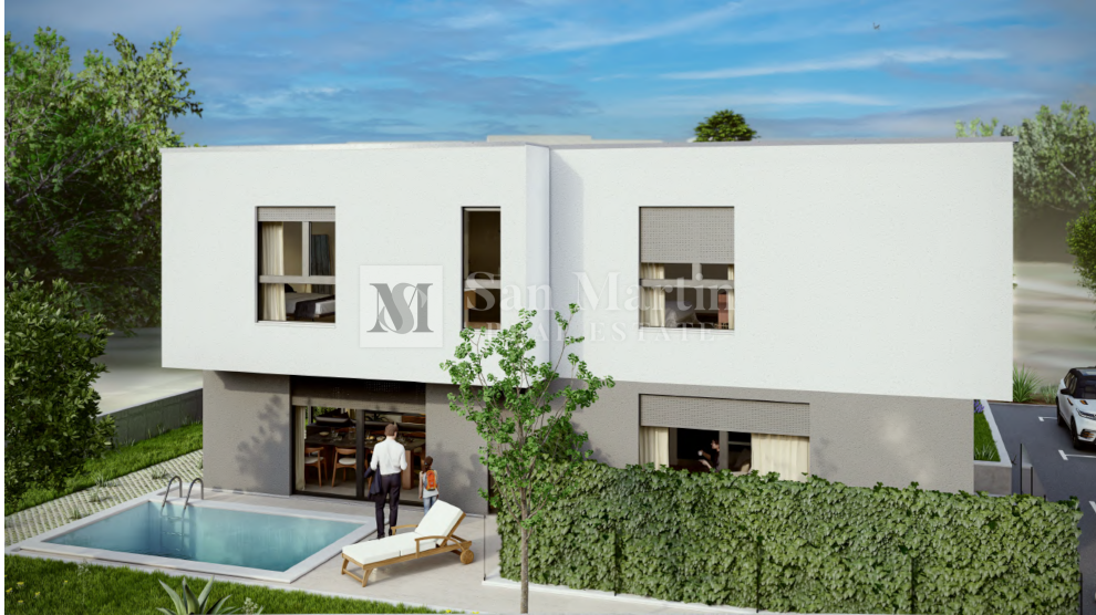 Poreč, surroundings - modern apartment with a pool near the sea