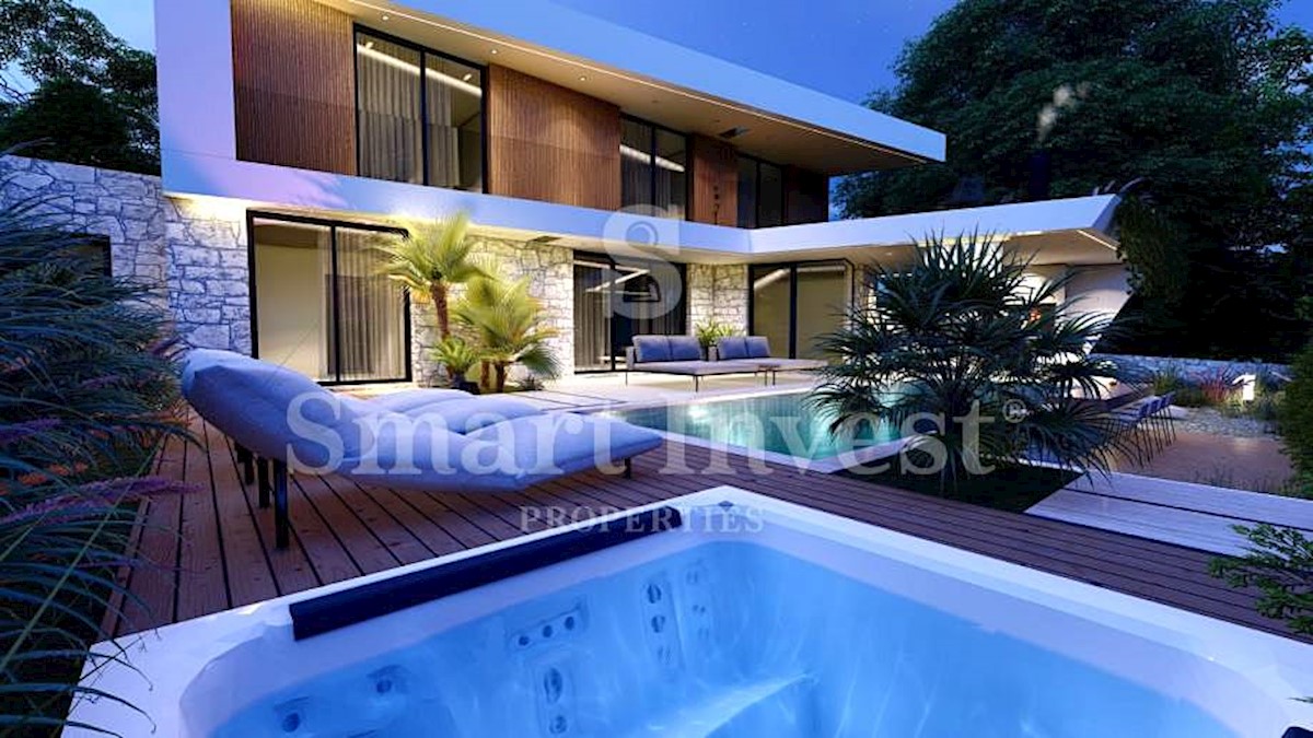 POREČ, LUKSUZNA VILA S BAZENOM 5 km od mora, u izgradnji