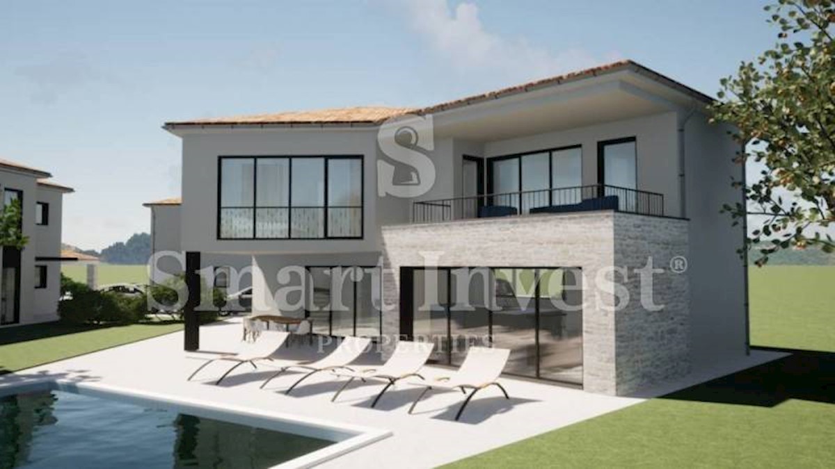 POREČ, MODERNA VILA S ISTARSKIM NAGLASKOM U IZGRADNJI