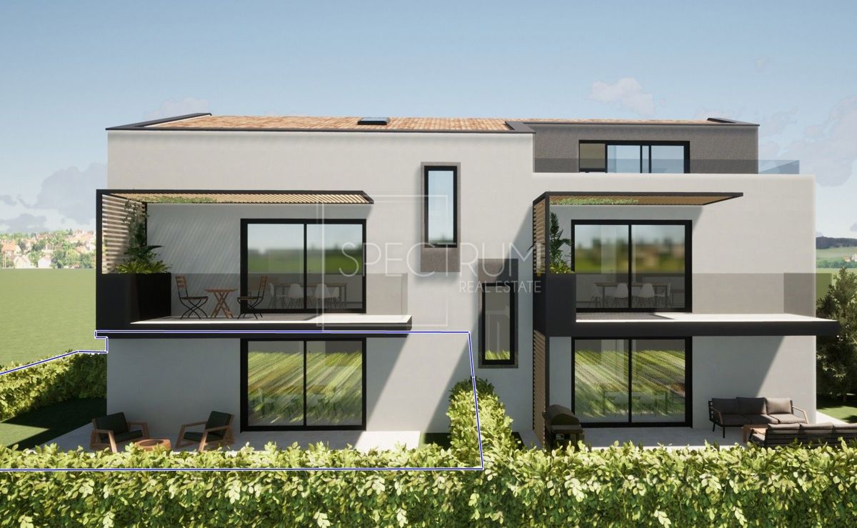 Poreč area, new building, ground floor apartment