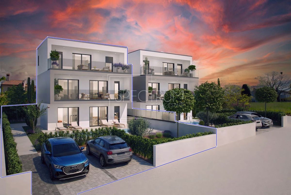 Poreč okolica, luksuzna dvojna kuća sa bazenom